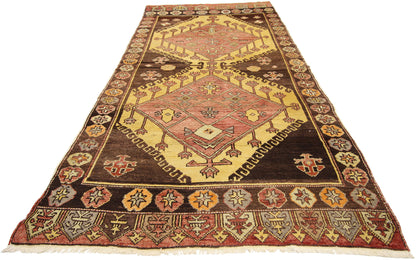 4 x 9 Vintage Turkish Oushak Rug 74046