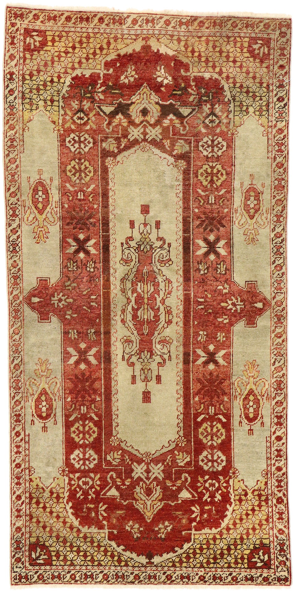 3 x 6 Antique Turkish Oushak Rug 74047