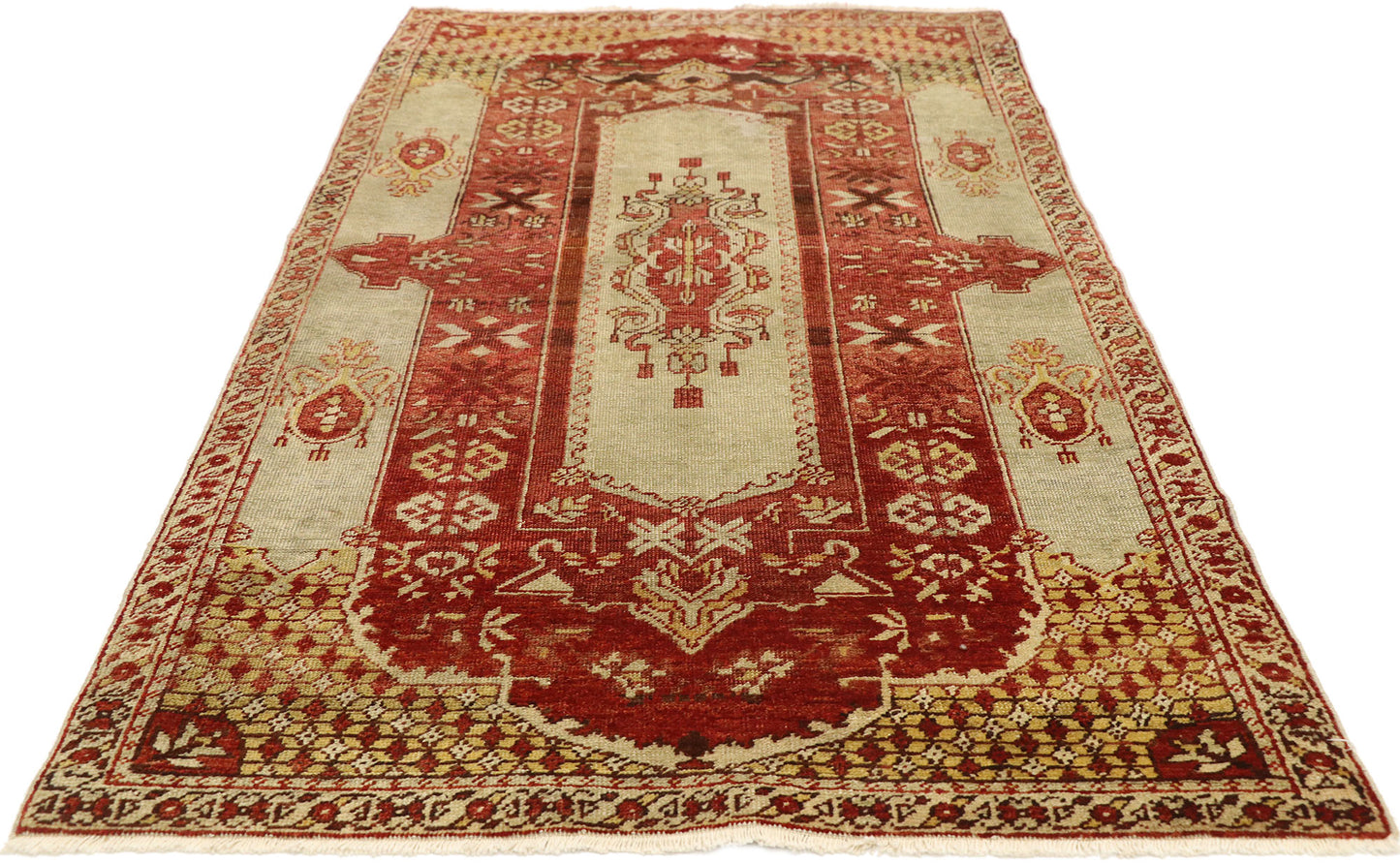 3 x 6 Antique Turkish Oushak Rug 74047