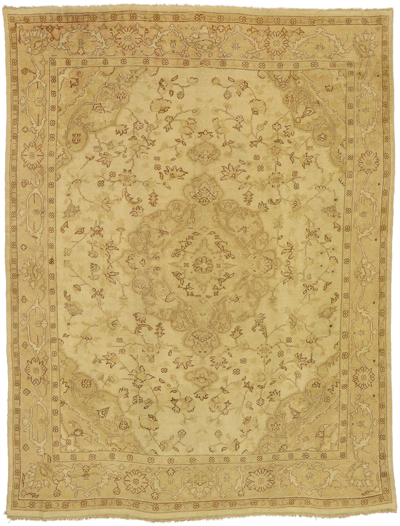 10 x 14 Antique Turkish Oushak Rug 74056