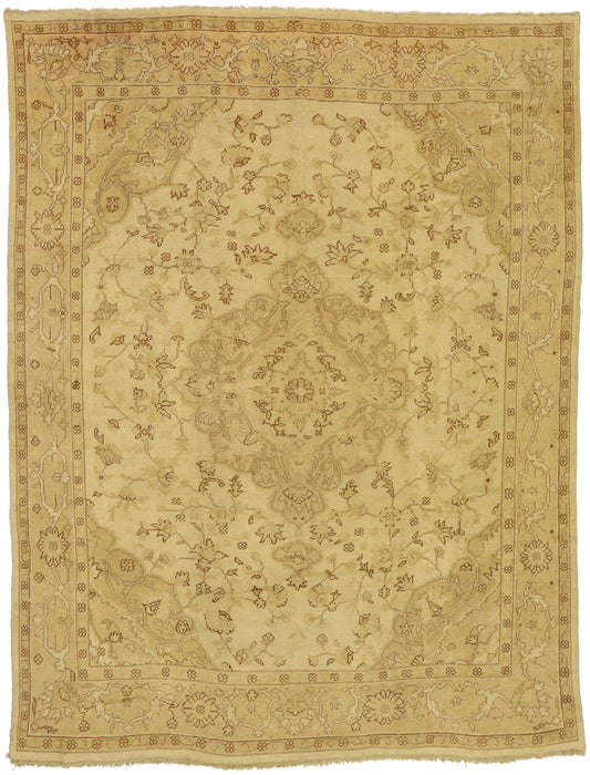 10 x 14 Antique Turkish Oushak Rug 74056