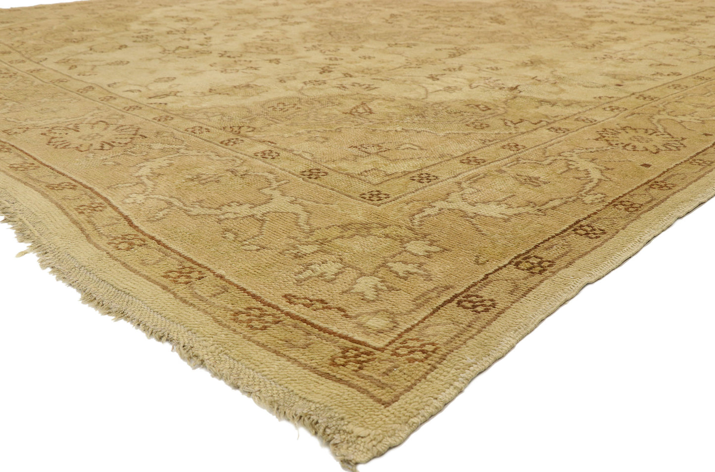 10 x 14 Antique Turkish Oushak Rug 74056