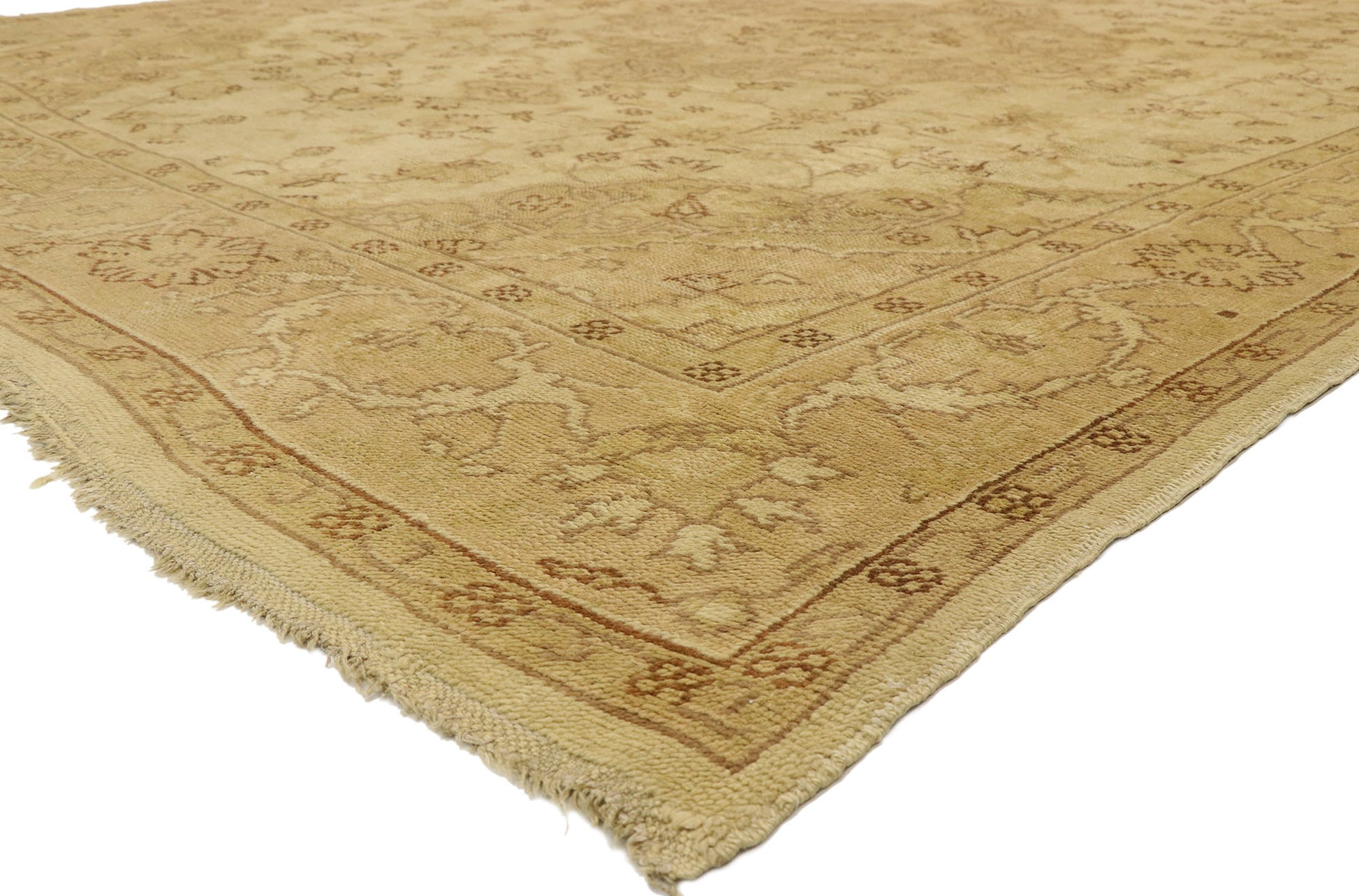 10 x 14 Antique Turkish Oushak Rug 74056