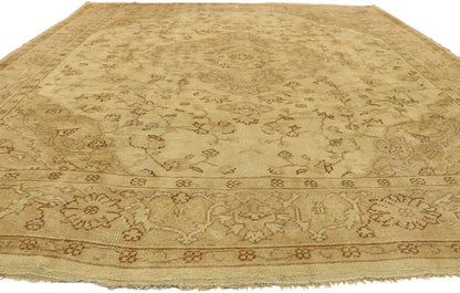 10 x 14 Antique Turkish Oushak Rug 74056