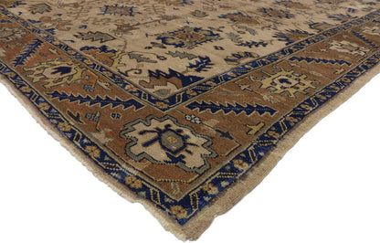 9 x 11 Antique Turkish Oushak Rug 74065