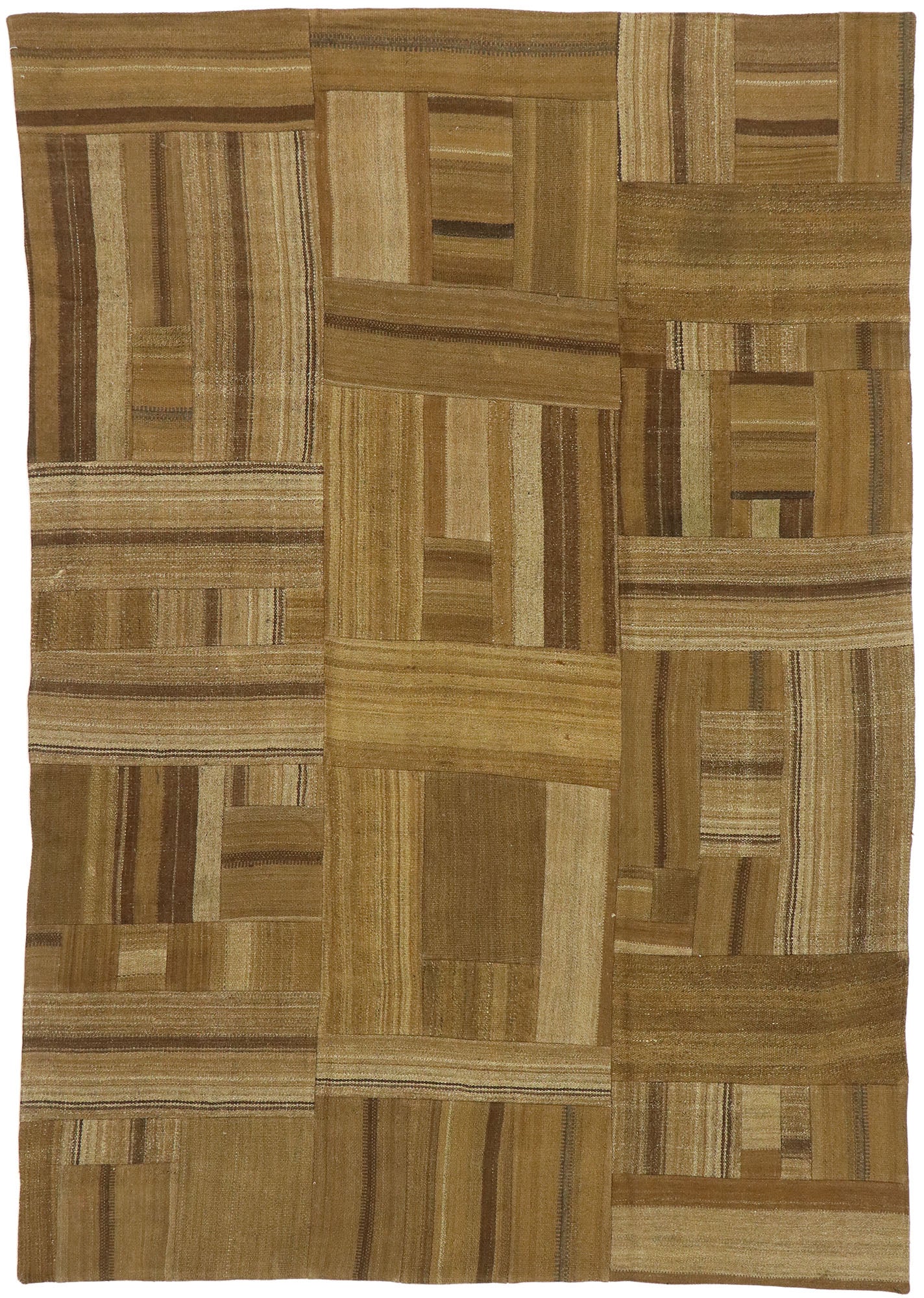 7 x 10 Vintage Turkish Patchwork Rug 74088