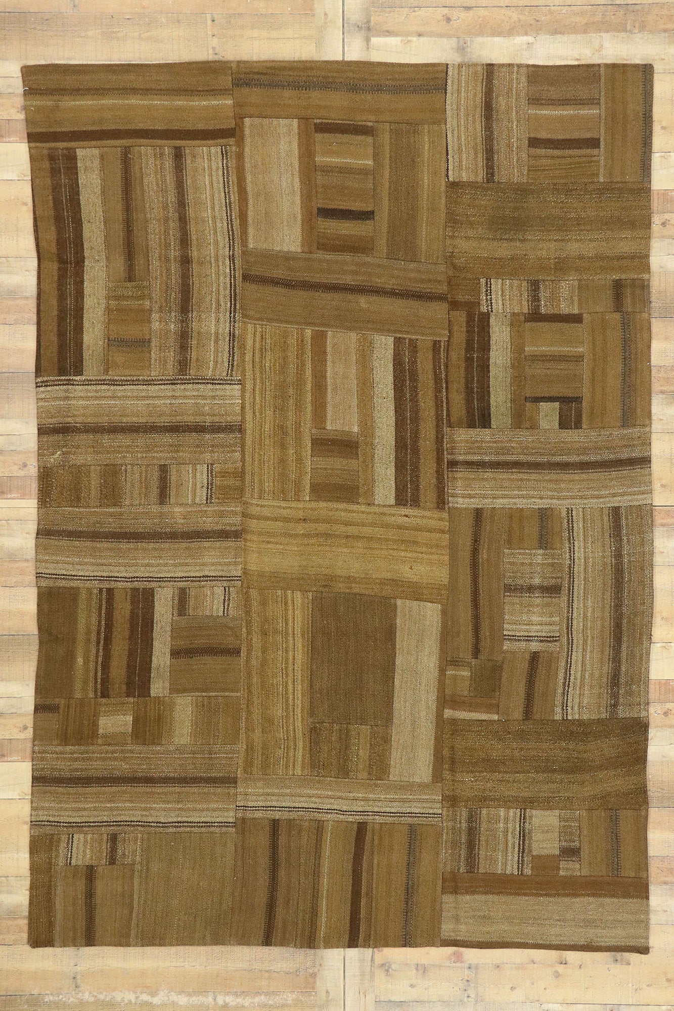 7 x 10 Vintage Turkish Patchwork Rug 74088