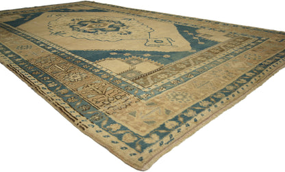 5 x 10 Vintage Turkish Oushak Rug 74103