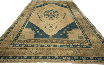5 x 10 Vintage Turkish Oushak Rug 74103