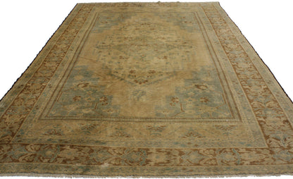 7 x 12 Vintage Turkish Oushak Rug 74105