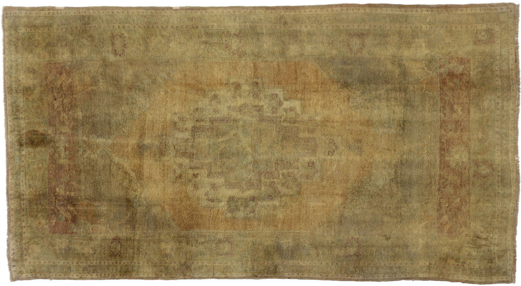 5 x 9 Vintage Turkish Oushak Rug 74106