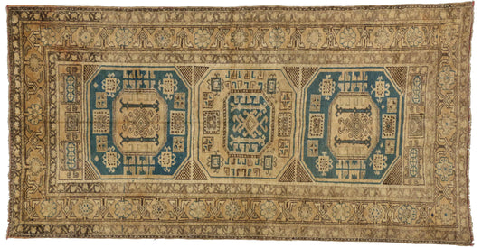 4 x 9 Vintage Oushak Rug 74107