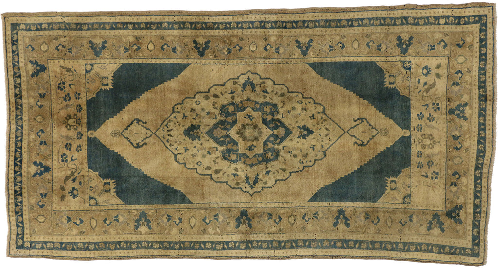 5 x 9 Vintage Turkish Oushak Rug 74111
