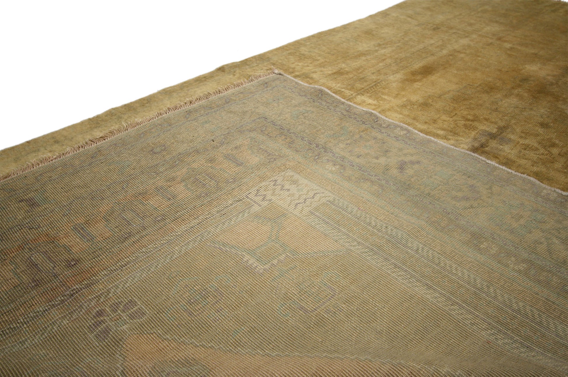 5 x 10 Vintage Turkish Oushak Rug 74112