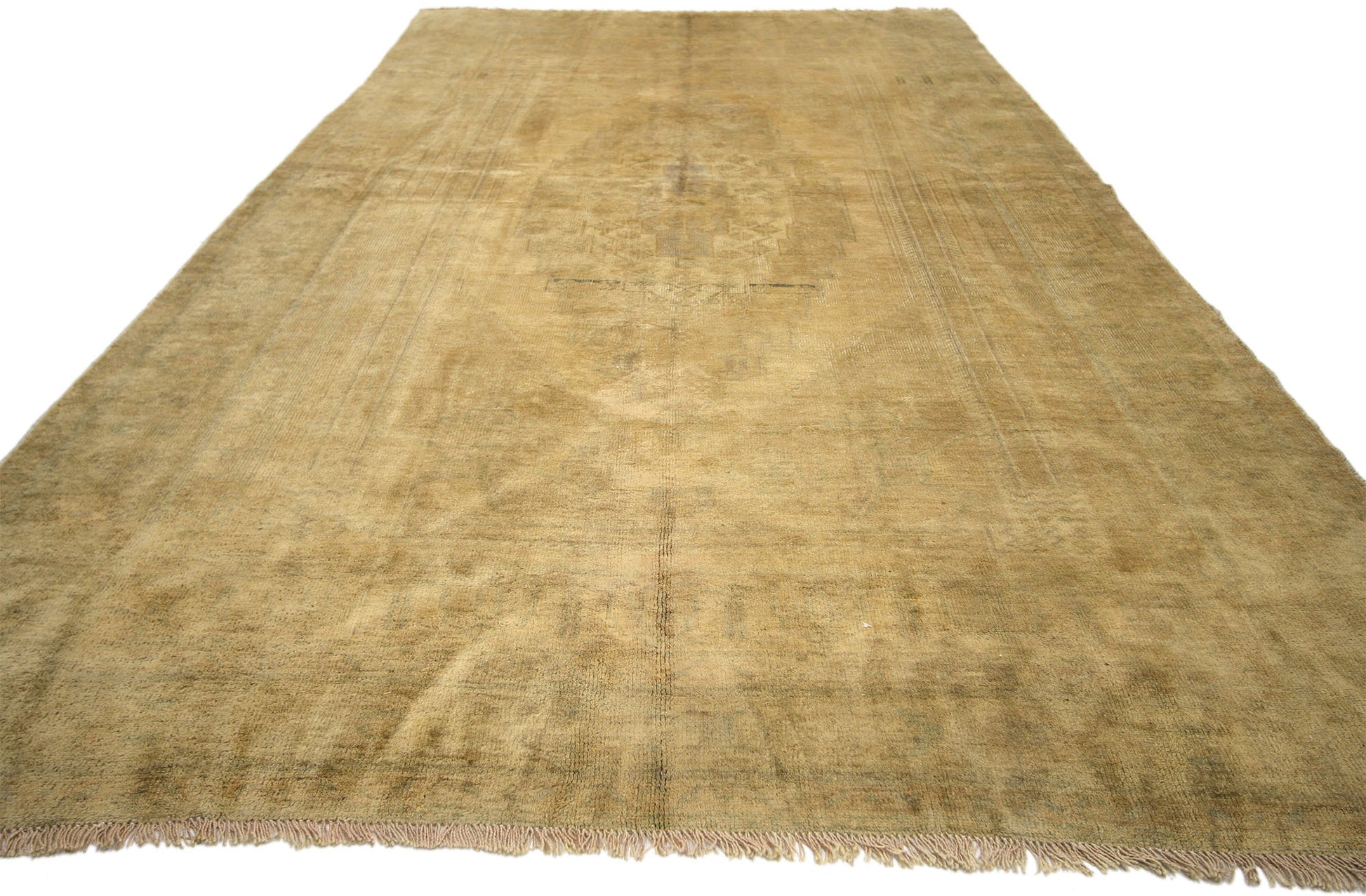 5 x 10 Vintage Turkish Oushak Rug 74112