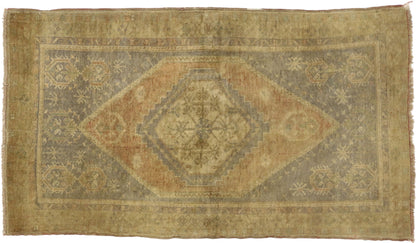 3 x 7 Vintage Turkish Oushak Rug 74118