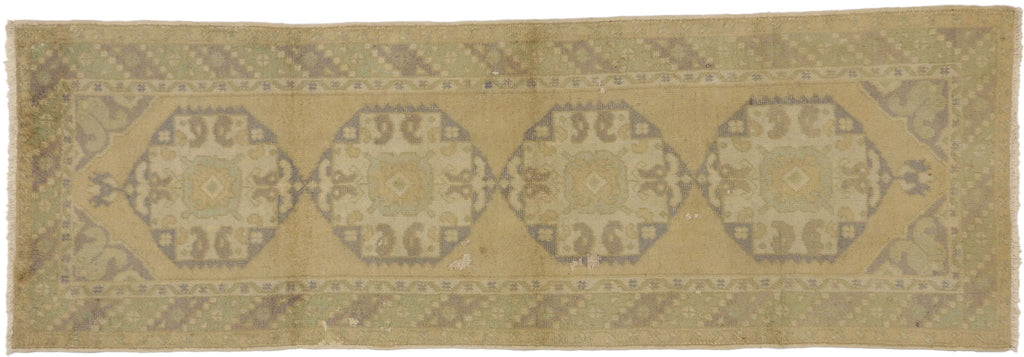 3 x 9 Vintage Turkish Oushak Rug 74127