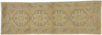3 x 9 Vintage Turkish Oushak Rug 74127