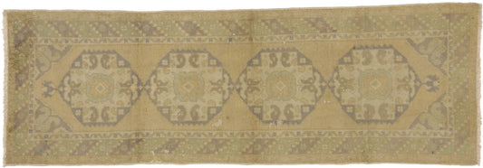 3 x 9 Vintage Turkish Oushak Rug 74127