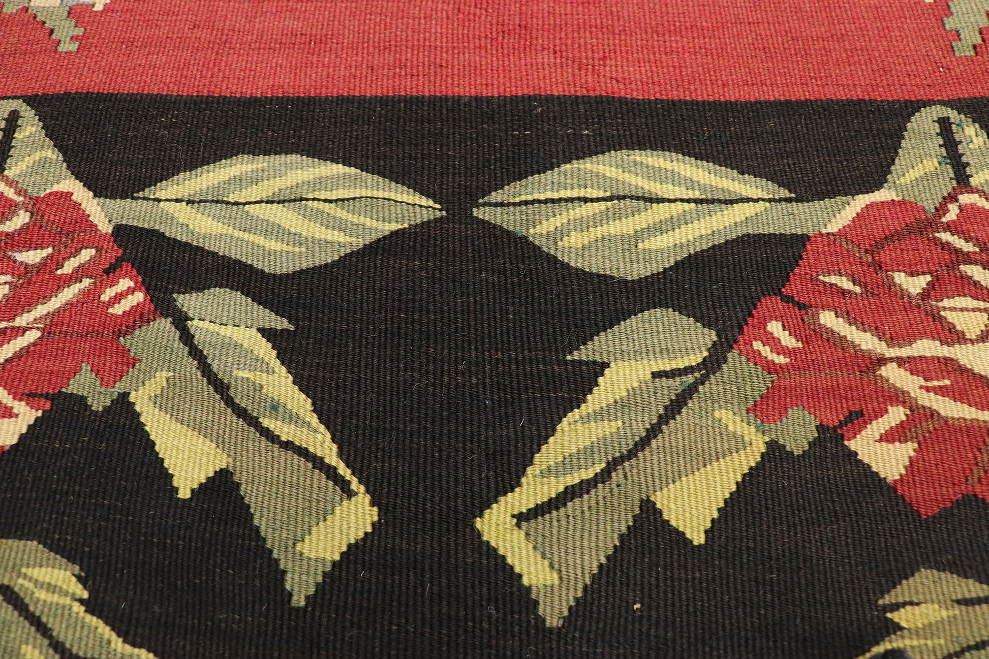 8 x 11 Vintage Turkish Rose Kilim Rug 74128