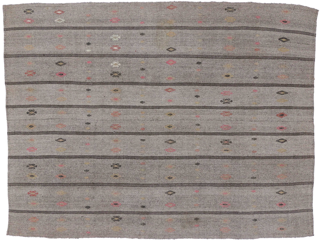 7 x 9 Vintage Turkish Kilim Rug 74133