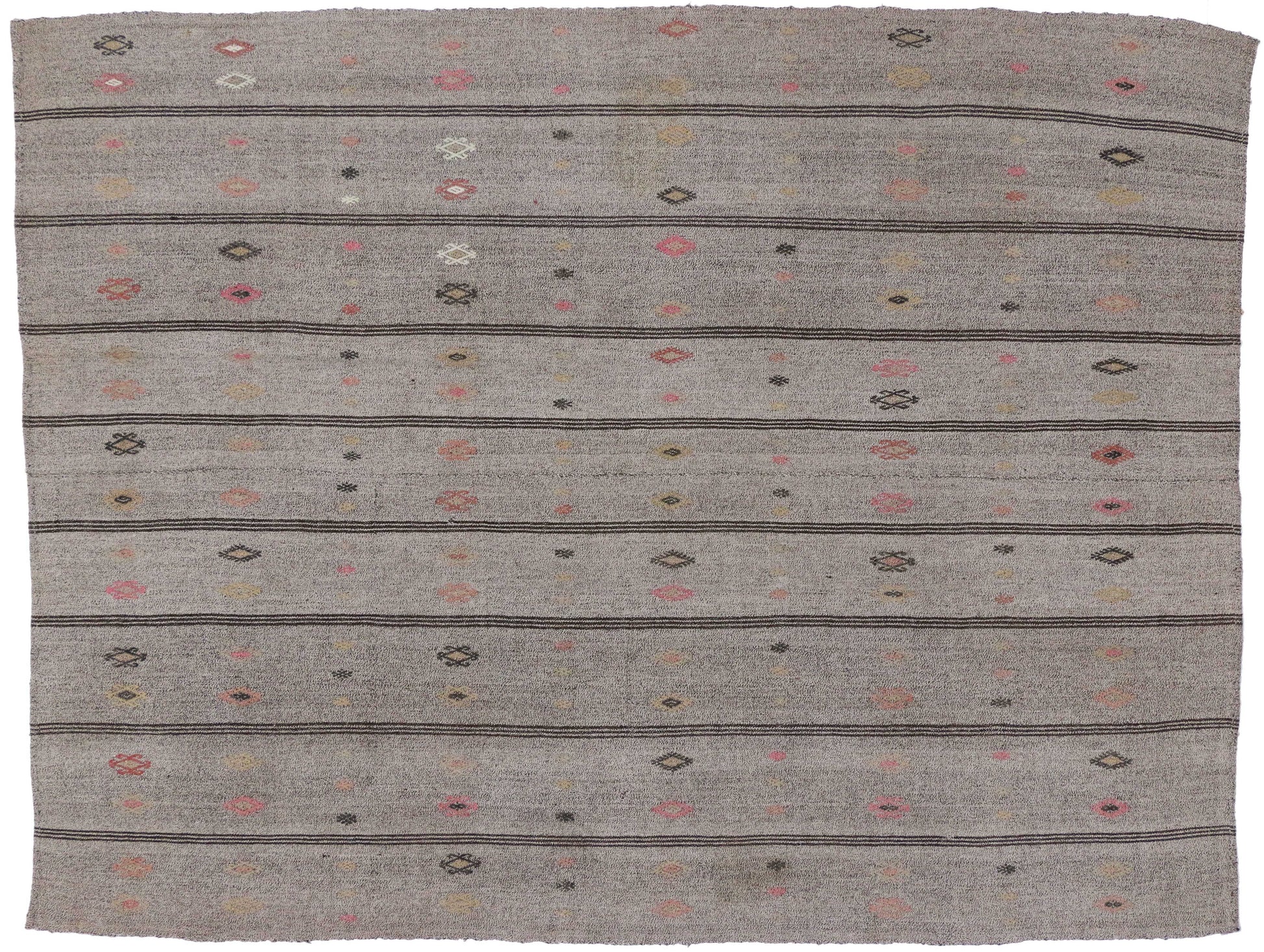 7 x 9 Vintage Turkish Kilim Rug 74133