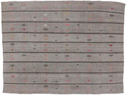 7 x 9 Vintage Turkish Kilim Rug 74133