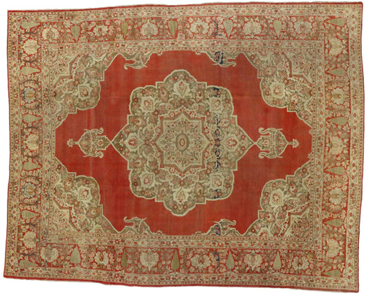 9 x 12 Haji Khalili Antique Persian Tabriz Rug 74140