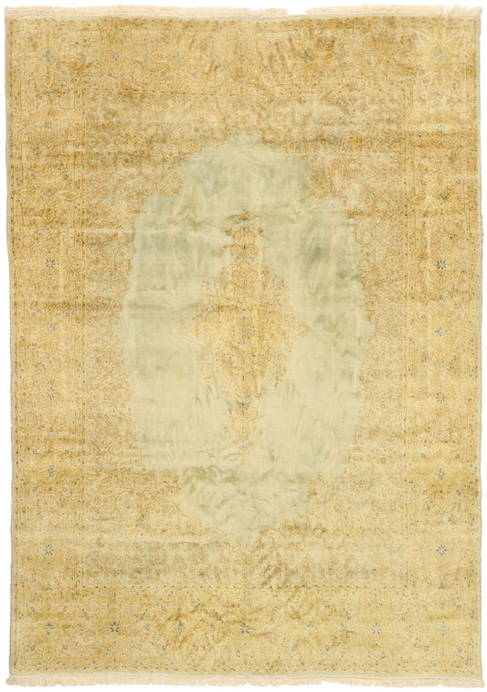 10 x 14 Vintage Persian Kerman Rug 74160