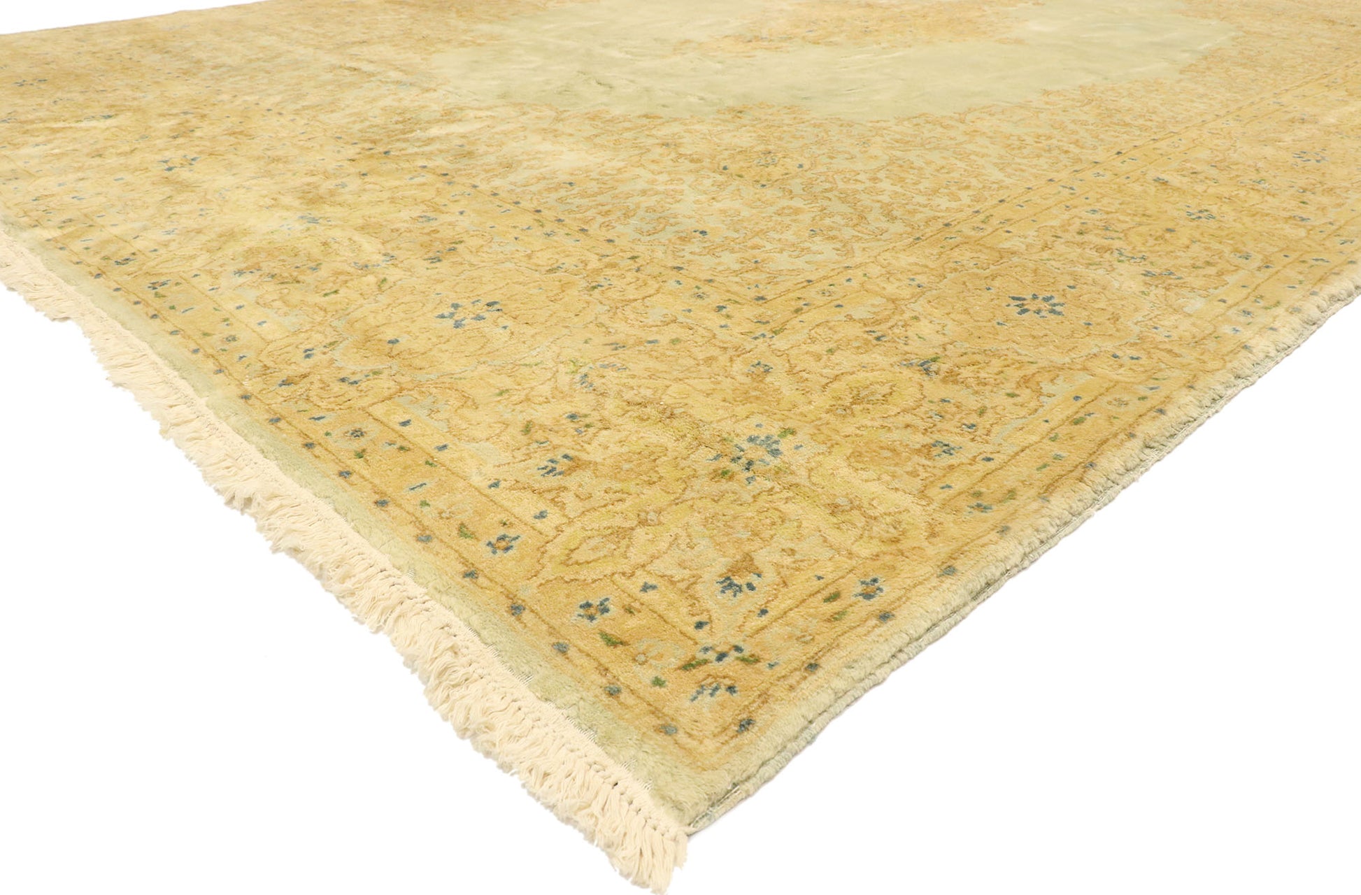 10 x 14 Vintage Persian Kerman Rug 74160