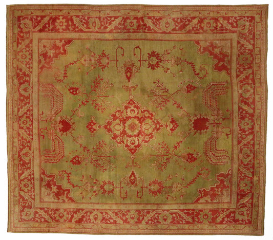 14 x 16 Antique Turkish Oushak Rug 74173