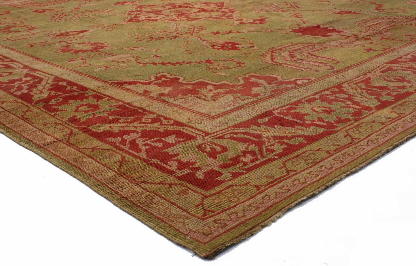 14 x 16 Antique Turkish Oushak Rug 74173