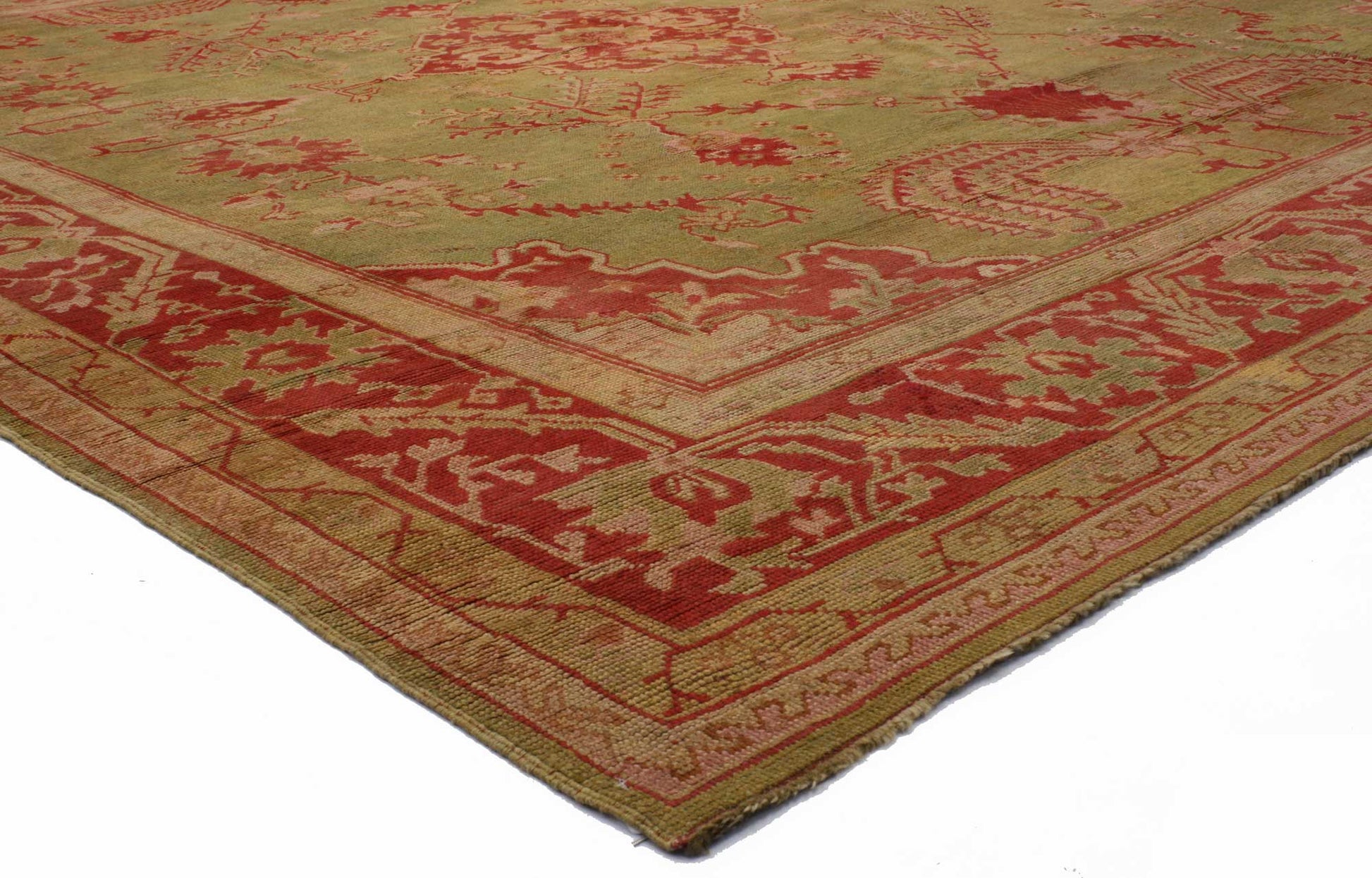 14 x 16 Antique Turkish Oushak Rug 74173