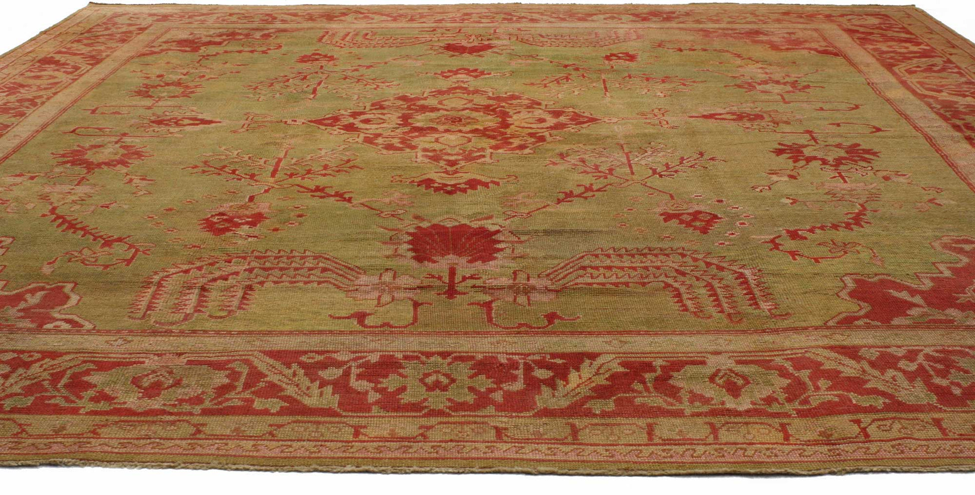 14 x 16 Antique Turkish Oushak Rug 74173