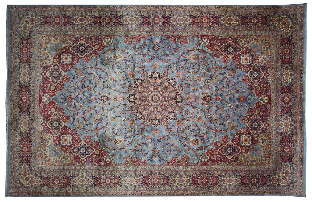 13 x 20 Vintage Kerman Rug 74203