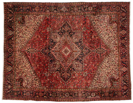 10 x 13 Vintage Heriz Rug 74211