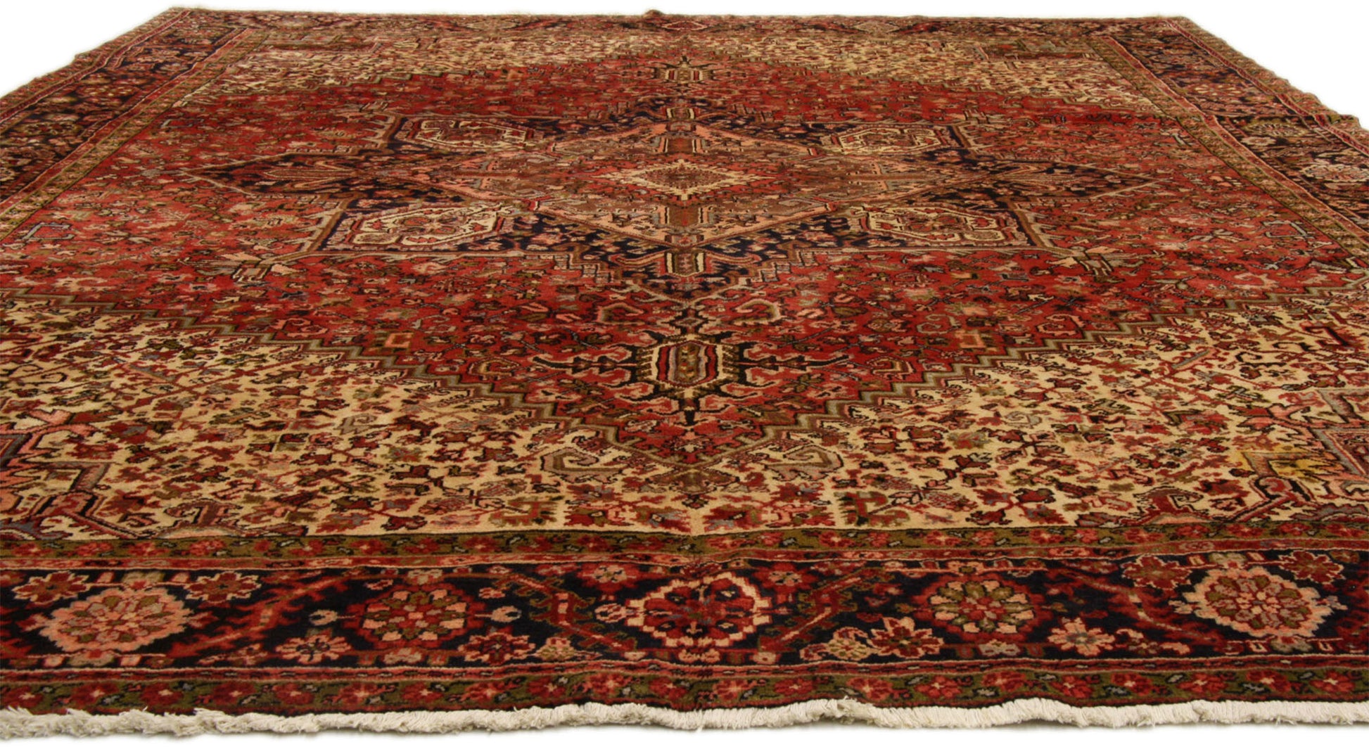 10 x 13 Vintage Heriz Rug 74211