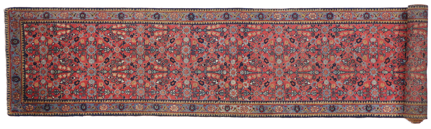 3 x 18 Antique Persian Tabriz Runner 74225