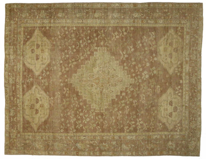 13 x 17 Antique Turkish Oushak Rug 74227
