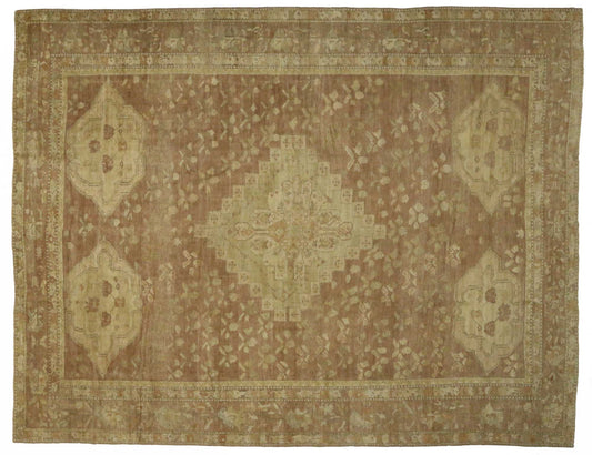 13 x 17 Antique Turkish Oushak Rug 74227