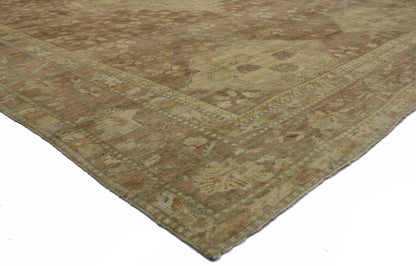 13 x 17 Antique Turkish Oushak Rug 74227