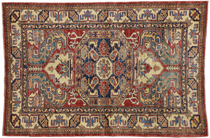4 x 6 Vintage Turkish Oushak Rug 74236