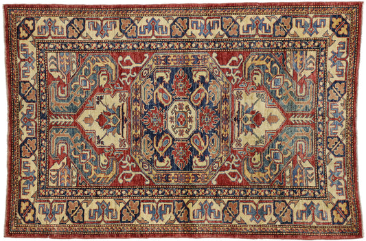 4 x 6 Vintage Turkish Oushak Rug 74236