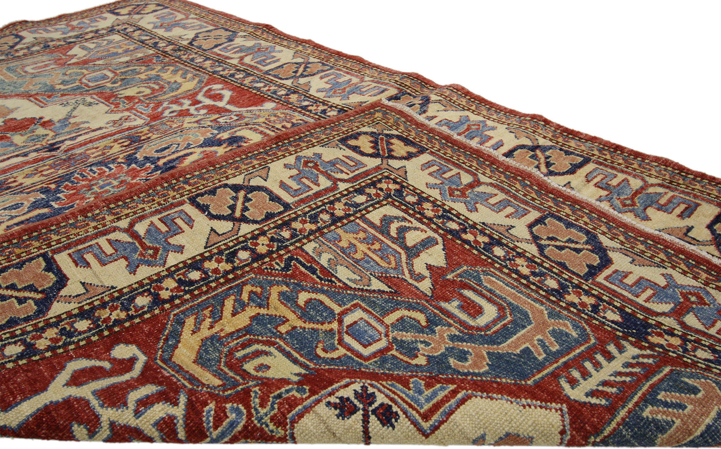 4 x 6 Vintage Turkish Oushak Rug 74236