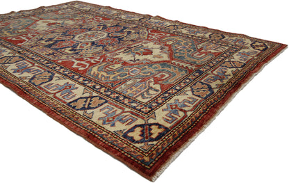 4 x 6 Vintage Turkish Oushak Rug 74236