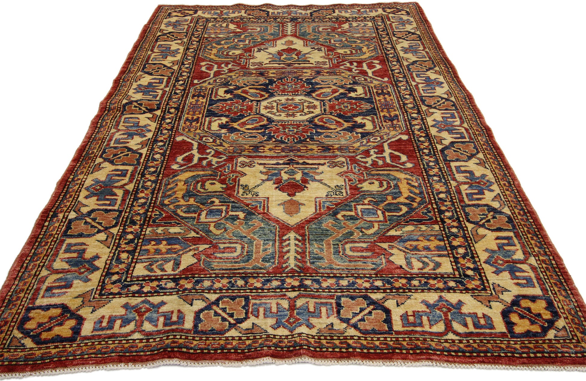 4 x 6 Vintage Turkish Oushak Rug 74236