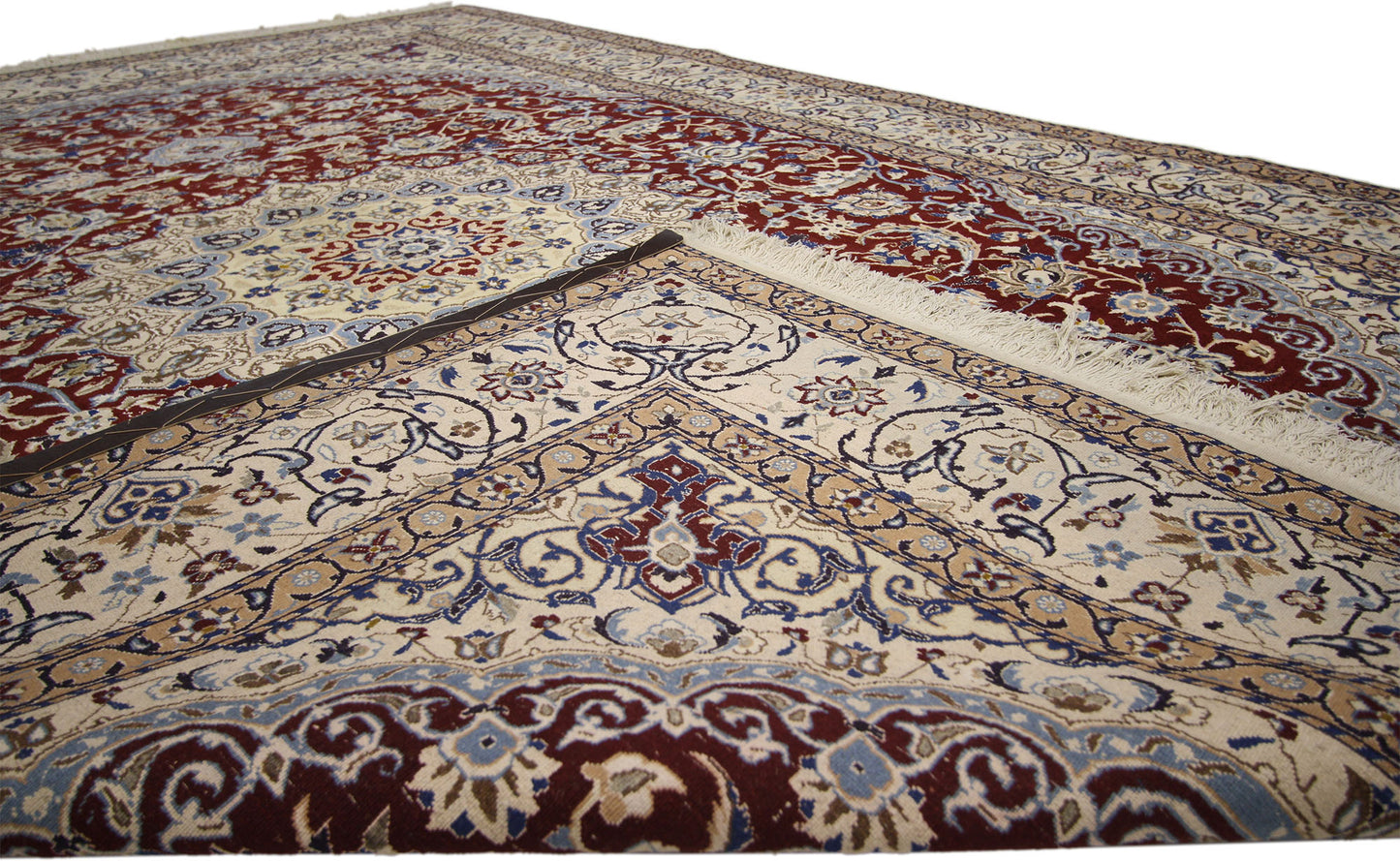 7 x 9 Vintage Persian Nain Rug 74241