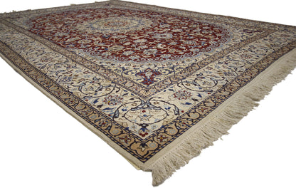 7 x 9 Vintage Persian Nain Rug 74241