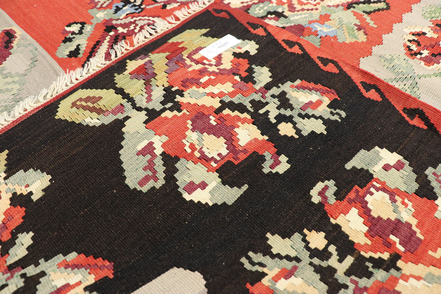 8 x 11 Vintage Turkish Rose Kilim Rug 74245