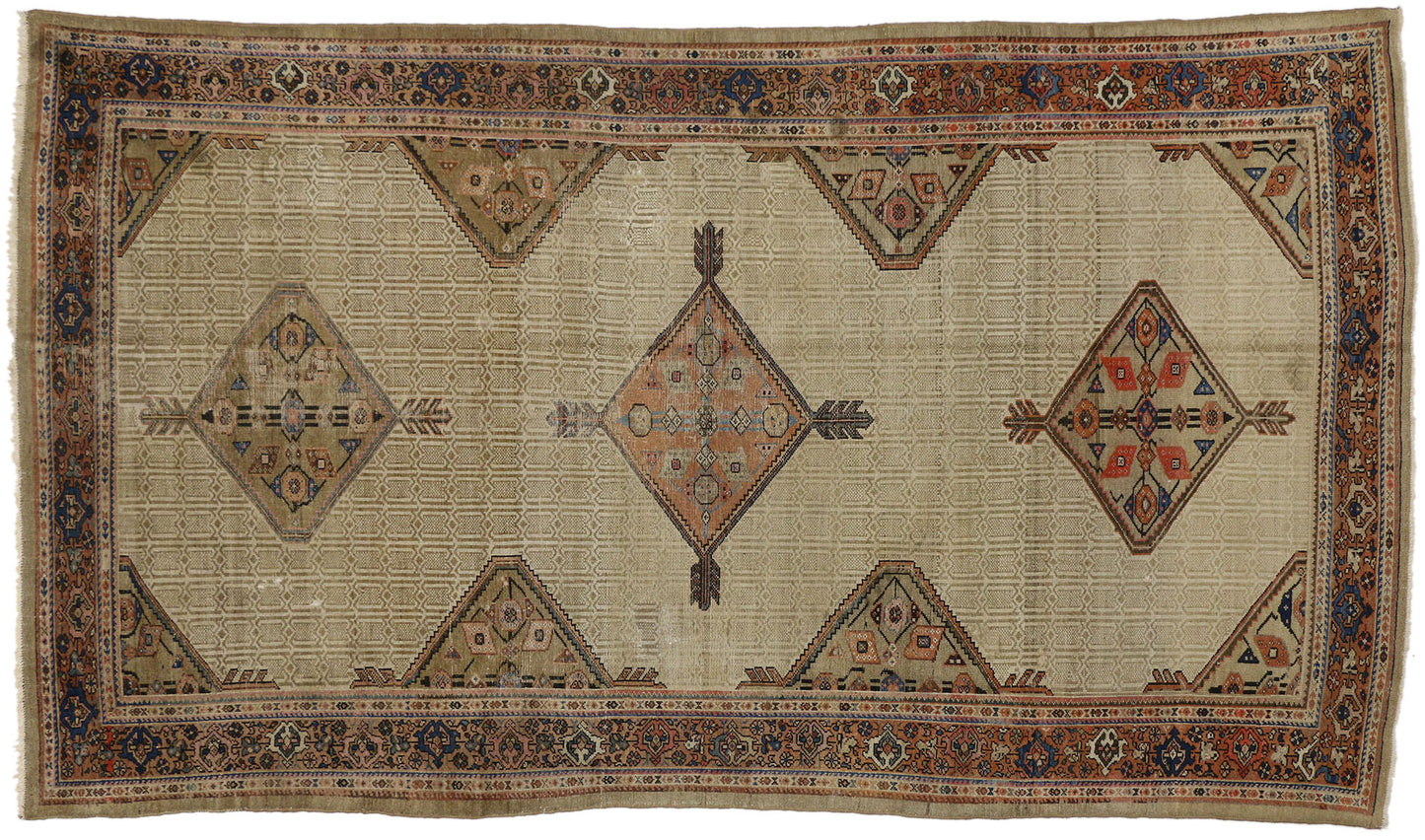 6 x 12 Antique Persian Malayer Rug 74246